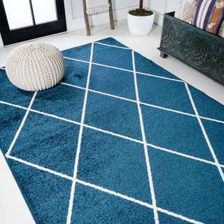 Cole Minimalist Diamond Trellis Area Rug