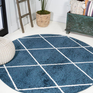 Cole Minimalist Diamond Trellis Area Rug