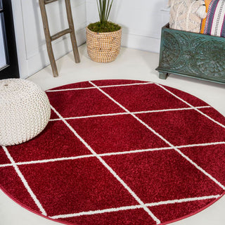 Cole Minimalist Diamond Trellis Area Rug