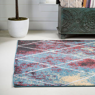 Cole Minimalist Diamond Trellis Area Rug