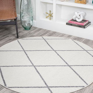 Cole Minimalist Diamond Trellis Area Rug