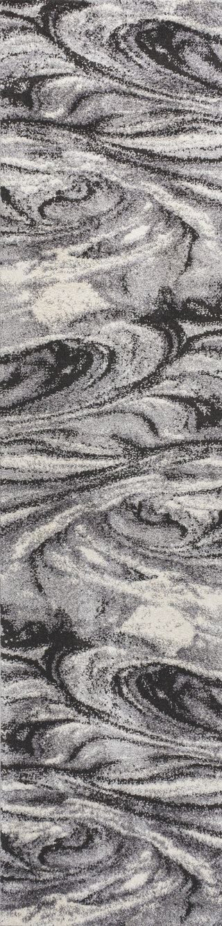 Viscon Abstract Marble Contemporary Area Rug - JONATHAN Y