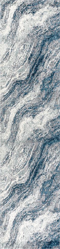 Kassia Contemporary Glam Abstract Marble Area Rug - JONATHAN Y
