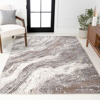 Kassia Contemporary Glam Abstract Marble Area Rug - JONATHAN Y