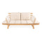 Hartley 2-Seat Modern Scandinavian Folding Wood Outdoor Day Bed Sofa