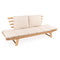 Hartley 2-Seat Modern Scandinavian Folding Wood Outdoor Day Bed Sofa