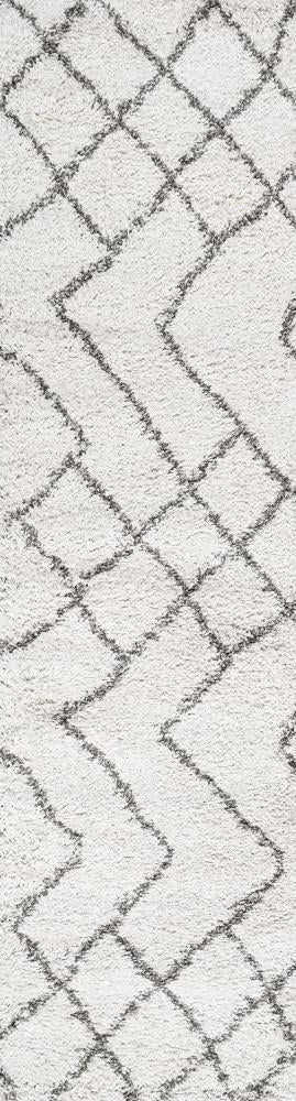 Inca Moroccan Diamond Shag Area Rug - JONATHAN Y