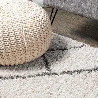 Inca Moroccan Diamond Shag Area Rug - JONATHAN Y