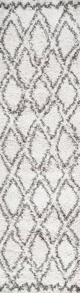 Soller Diamond Trellis Shag Area Rug - JONATHAN Y