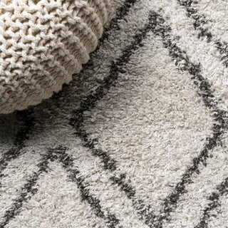Soller Diamond Trellis Shag Area Rug - JONATHAN Y