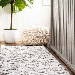 Algaida Moroccan Diamond Shag Area Rug - JONATHAN Y