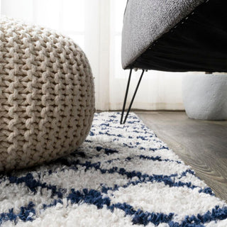 Algaida Moroccan Diamond Shag Area Rug