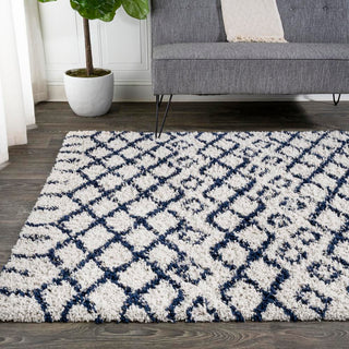Algaida Moroccan Diamond Shag Area Rug - JONATHAN Y