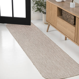 Miles Modern Minimalist Radius Corner Solid Indoor/Outdoor Area Rug