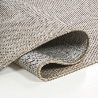 Miles Modern Minimalist Radius Corner Solid Indoor/Outdoor Area Rug - JONATHAN Y