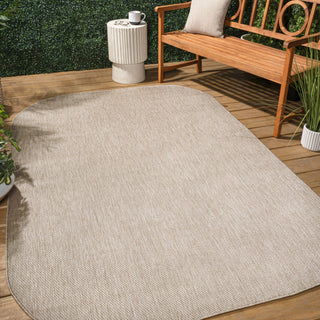 Miles Modern Minimalist Radius Corner Solid Indoor/Outdoor Area Rug