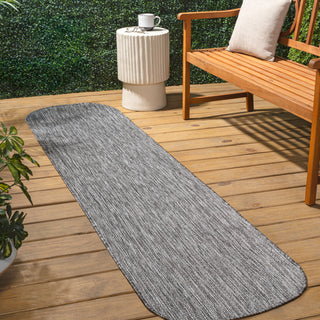 Miles Modern Minimalist Radius Corner Solid Indoor/Outdoor Area Rug