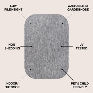 Miles Modern Minimalist Radius Corner Solid Indoor/Outdoor Area Rug - JONATHAN Y