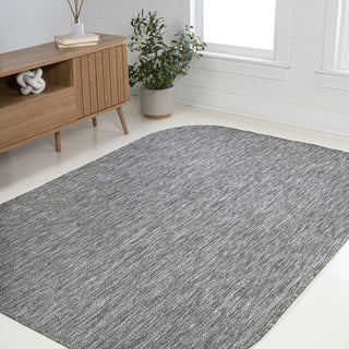 Miles Modern Minimalist Radius Corner Solid Indoor/Outdoor Area Rug