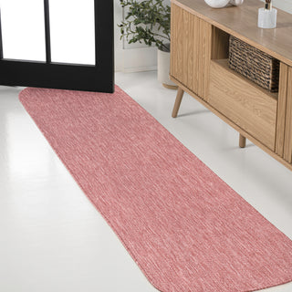 Miles Modern Minimalist Radius Corner Solid Indoor/Outdoor Area Rug