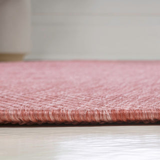 Miles Modern Minimalist Radius Corner Solid Indoor/Outdoor Area Rug - JONATHAN Y