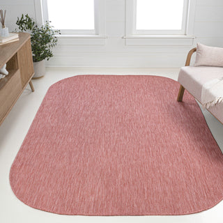 Miles Modern Minimalist Radius Corner Solid Indoor/Outdoor Area Rug