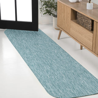 Miles Modern Minimalist Radius Corner Solid Indoor/Outdoor Area Rug