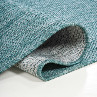 Miles Modern Minimalist Radius Corner Solid Indoor/Outdoor Area Rug