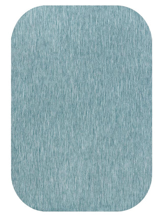 Miles Modern Minimalist Radius Corner Solid Indoor/Outdoor Area Rug - JONATHAN Y