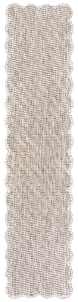 Alice Classic Cottage Two-tone Scalloped Indoor/Outdoor Area Rug - JONATHAN Y