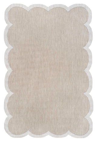 Alice Classic Cottage Two-tone Scalloped Indoor/Outdoor Area Rug - JONATHAN Y