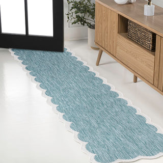 Alice Classic Cottage Two-tone Scalloped Indoor/Outdoor Area Rug