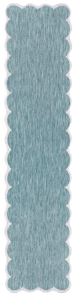 Alice Classic Cottage Two-tone Scalloped Indoor/Outdoor Area Rug