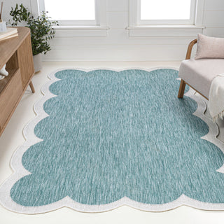 Alice Classic Cottage Two-tone Scalloped Indoor/Outdoor Area Rug
