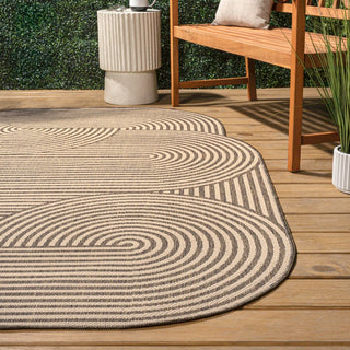 Margot Modern Geometric Arch Stripe Area Rug - JONATHAN Y