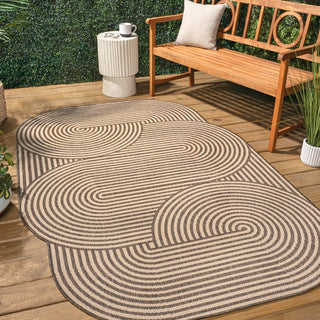 Margot Modern Geometric Arch Stripe Area Rug - JONATHAN Y