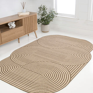Margot Modern Geometric Arch Stripe Area Rug - JONATHAN Y