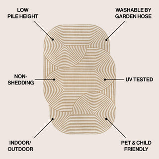 Margot Modern Geometric Arch Stripe Area Rug - JONATHAN Y