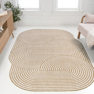 Margot Modern Geometric Arch Stripe Area Rug - JONATHAN Y