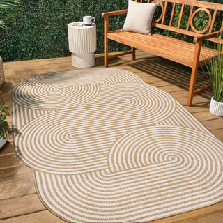 Margot Modern Geometric Arch Stripe Area Rug - JONATHAN Y