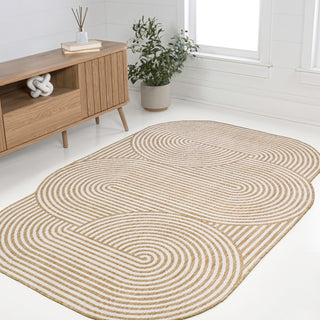 Margot Modern Geometric Arch Stripe Area Rug - JONATHAN Y