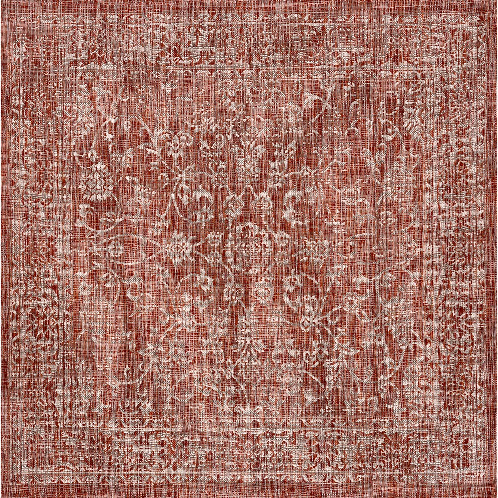 Tela Bohemian Textured Weave Floral Indoor/outdoor Square Rug – JONATHAN Y