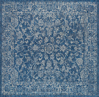 Tela Bohemian Textured Weave Floral Indoor/outdoor Square Rug