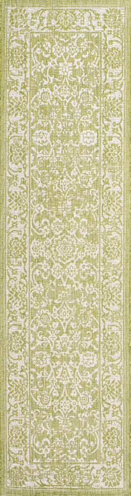 Tela Bohemian Textured Weave Floral Indoor/outdoor Runner Rug - JONATHAN Y