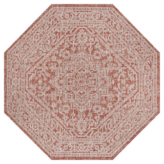 Sinjuri Medallion Textured Weave Indoor/outdoor Octagon Rug