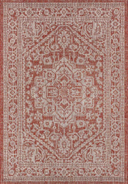 Sinjuri Medallion Textured Weave Indoor/outdoor Area Rug