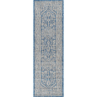 Sinjuri Medallion Textured Weave Indoor/outdoor Runner Rug