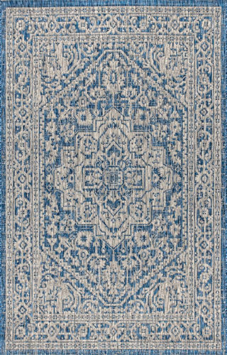 Sinjuri Medallion Textured Weave Indoor/outdoor Area Rug