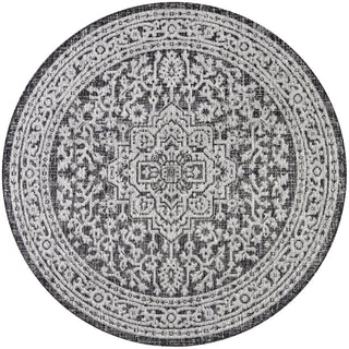 Sinjuri Medallion Textured Weave Indoor/outdoor Round Rug