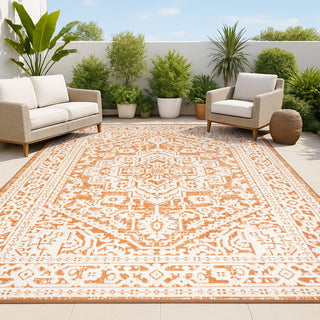Sinjuri Medallion Textured Weave Indoor/outdoor Area Rug